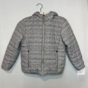 Kids Hooded Puffer Jacket - Gray